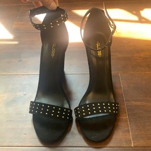 Black studded heels
